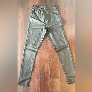 faux leather jegging